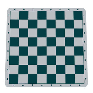 Club Vinyl Rollup Chess Board Green & Buff - 2.25 Squares - The Chess Store