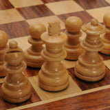 7" Golden Rosewood Magnetic Folding Chess Set
