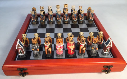 Cats Vs. Dogs Chess Set
