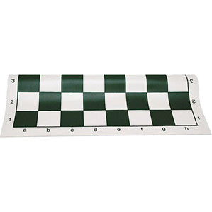 Tournament Roll Up Chess Board - Vinyl with Green Squares