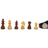 7" Golden Rosewood Magnetic Folding Chess Set