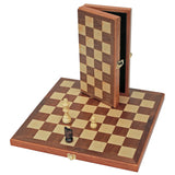 11"  Classic Folding Chess Set - Walnut Wood Board