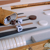 Map Design Backgammon Set - 18" with Screen Printed Points