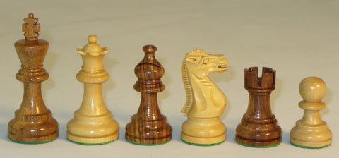 3.75" Classica Design Sheesham and Boxwood Chess Pieces