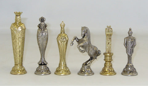 Renaissance Metal Chess Pieces