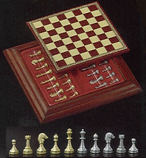 Magnetic, Brass Chess Set